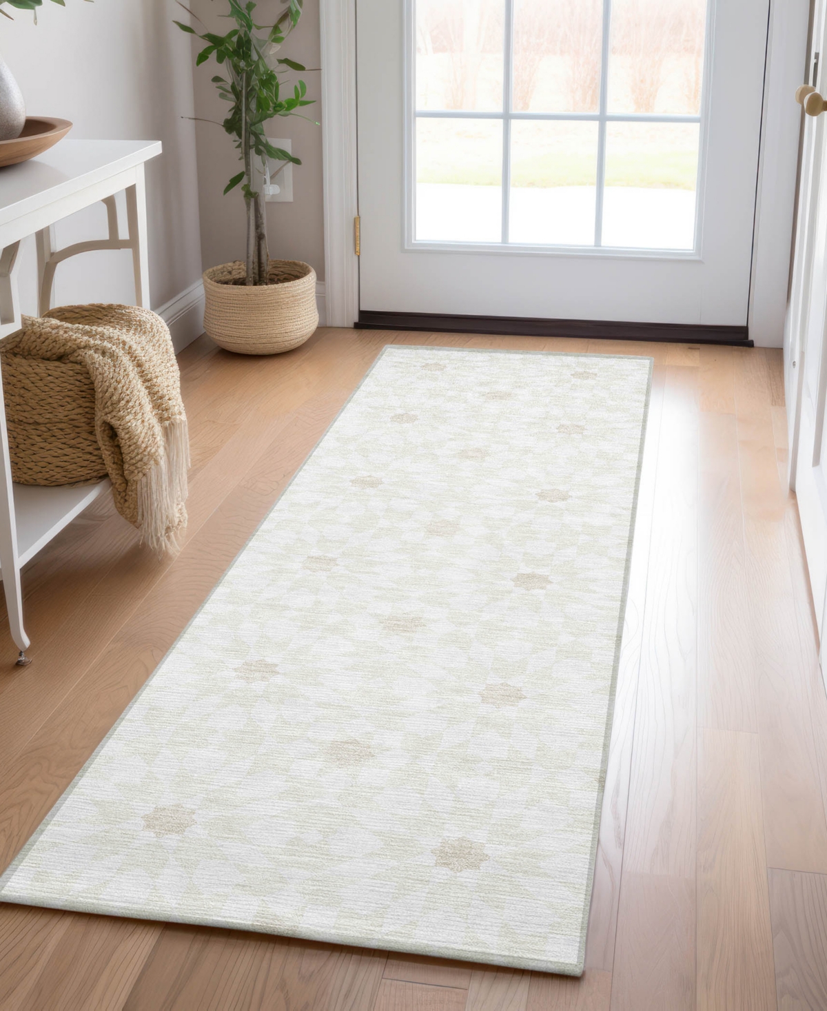 Addison Chantille Acn734 2'3"x7'6" Runner Area Rug In Ivory