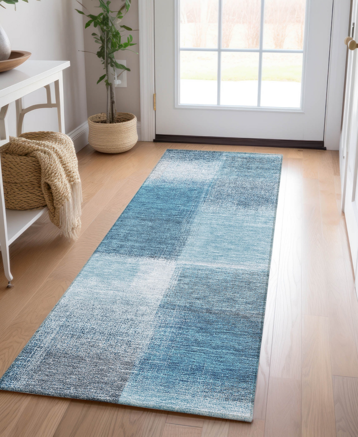 Addison Chantille Acn742 2'3"x7'6" Runner Area Rug In Denim