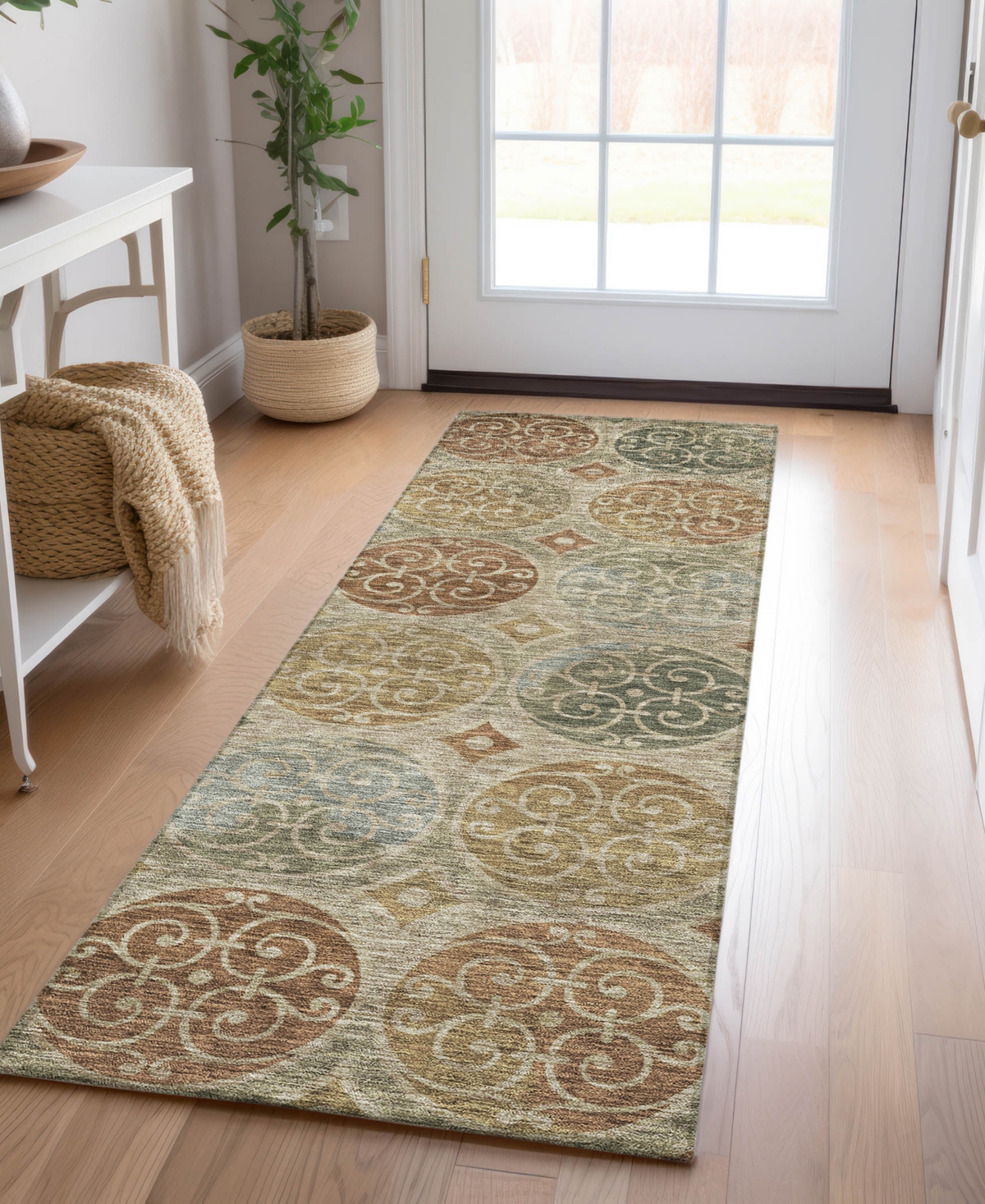 Addison Chantille Acn738 2'3"x7'6" Runner Area Rug In Taupe
