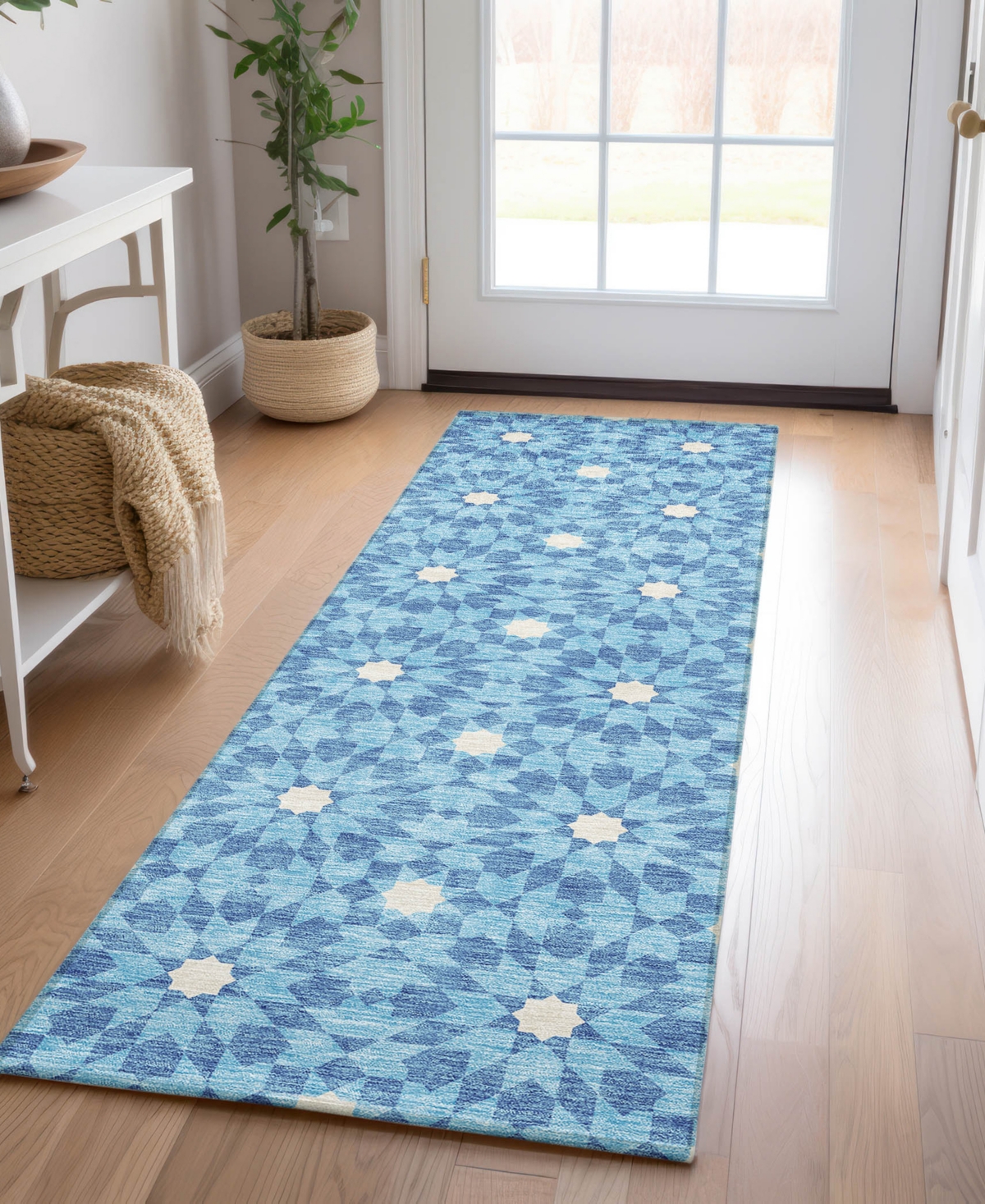 Addison Chantille Acn734 2'3"x7'6" Runner Area Rug In Denim