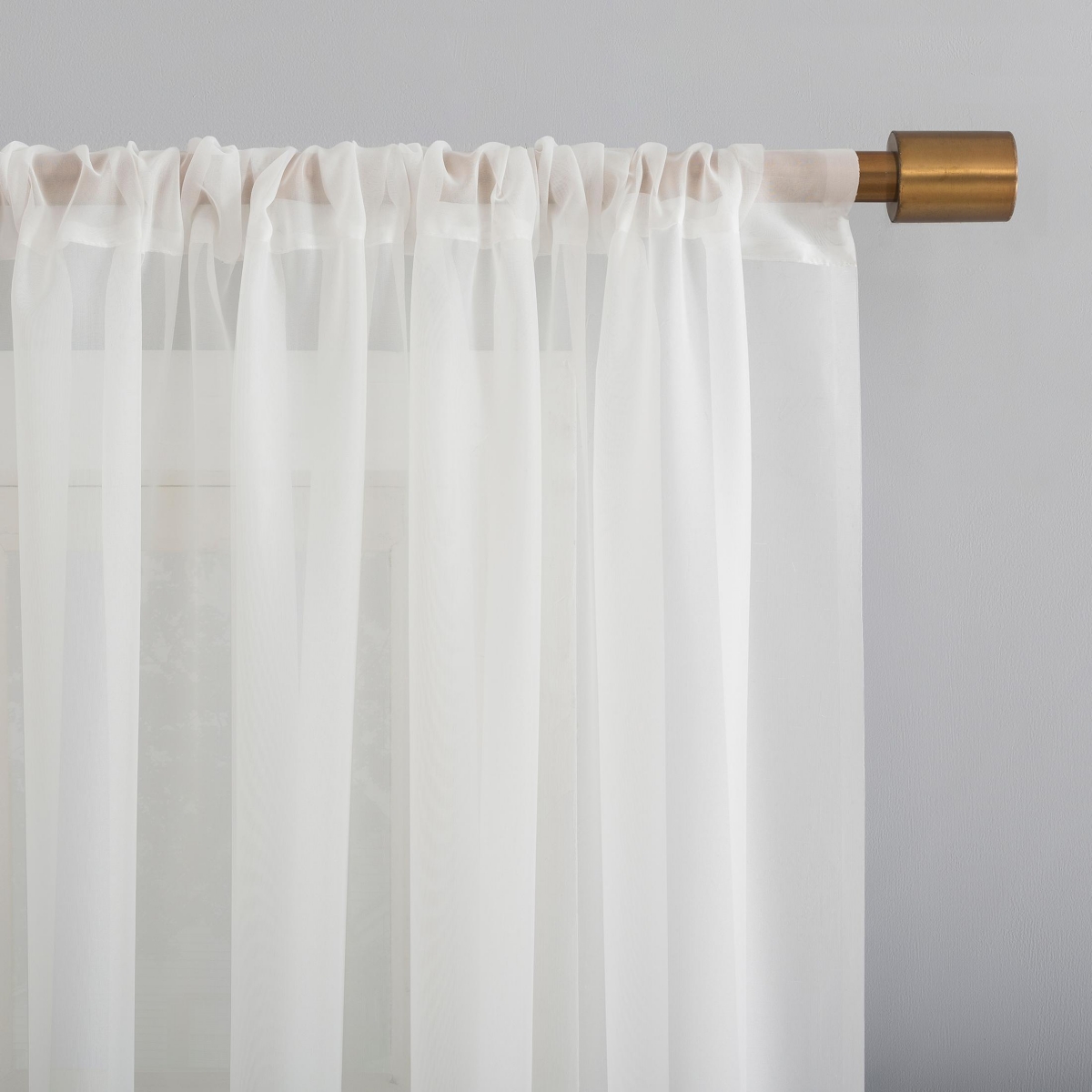 Mallory Sheer Voile Rod Pocket Curtain Panel