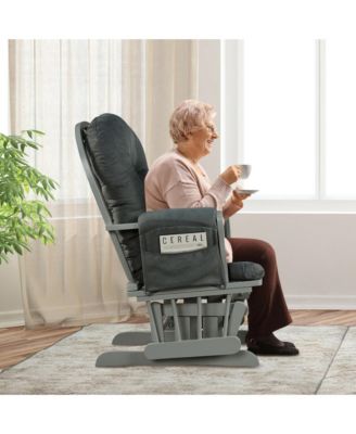 Baby Nursery Relax Rocker Rocking Chair Glider & Ottoman Set w/ Cushion