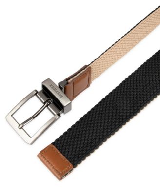 Men's Two-in-One Reversible Fully Adjustable Stretch Casual Cord Belt