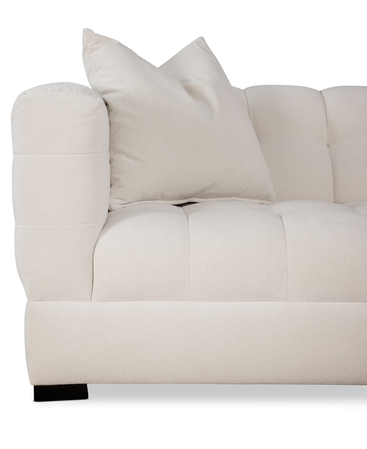 Macy's Elbeth Fabric Loveseat, Exclusively At  In Alabaster