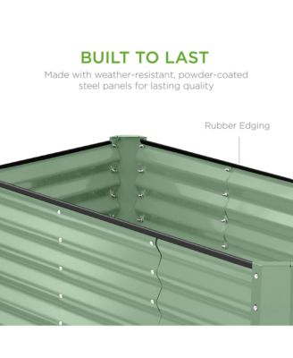 4x2x2ft Outdoor Metal Raised Garden Bed, Planter Box for Vegetables, Flowers, Herbs