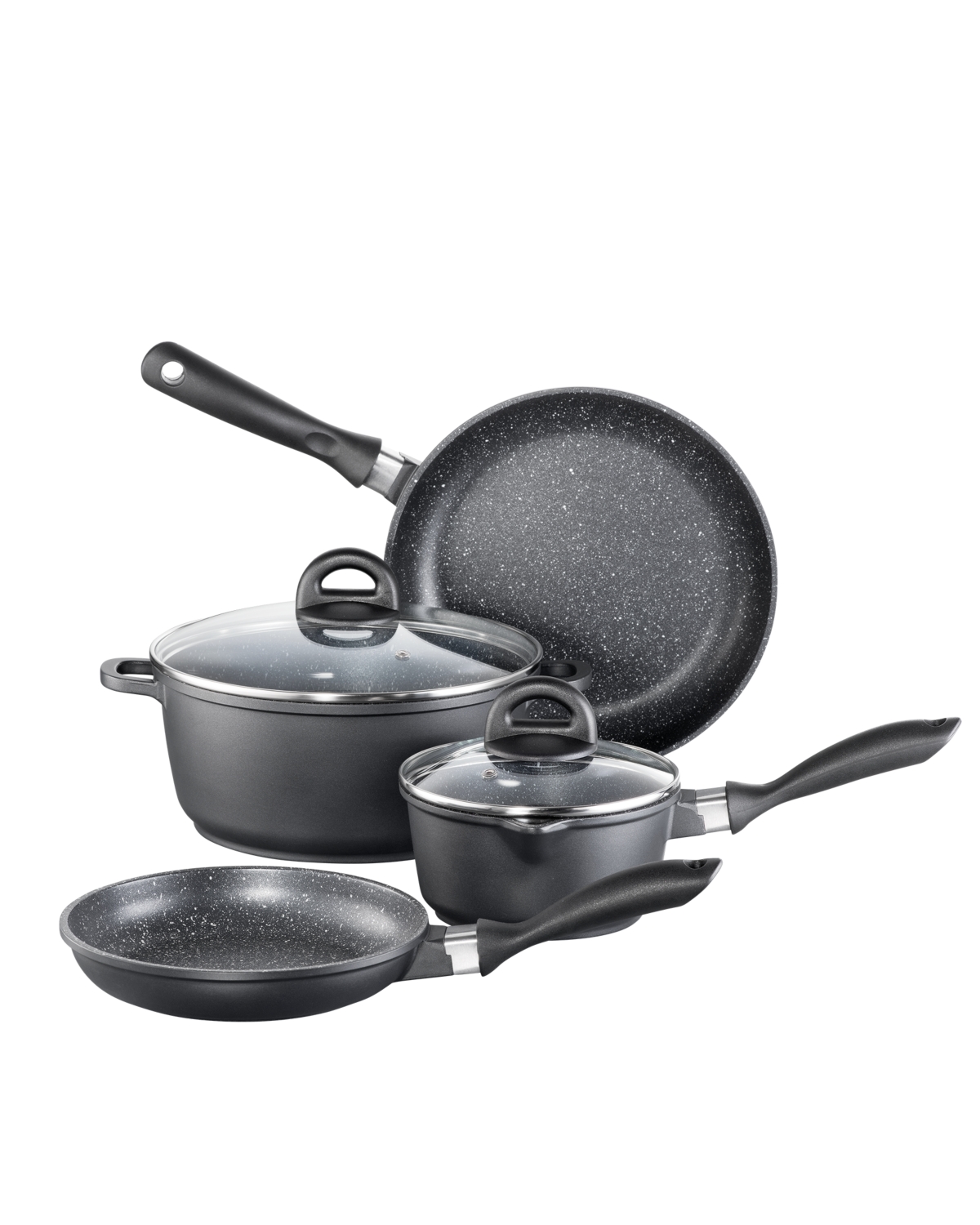 Cuisine::pro Stone 11"x11" Cast Aluminum Grill Pan In Black