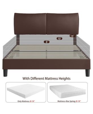 Queen Size Platform Bed Frame with Headboard