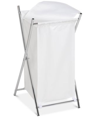 Honey-Can-Do Rolling Laundry Hamper - Steel Frame With Washable Canvas Bag, Chrome Finish