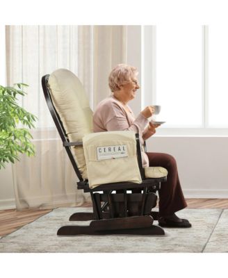 Baby Nursery Relax Rocker Rocking Chair Glider & Ottoman Set w/ Cushion