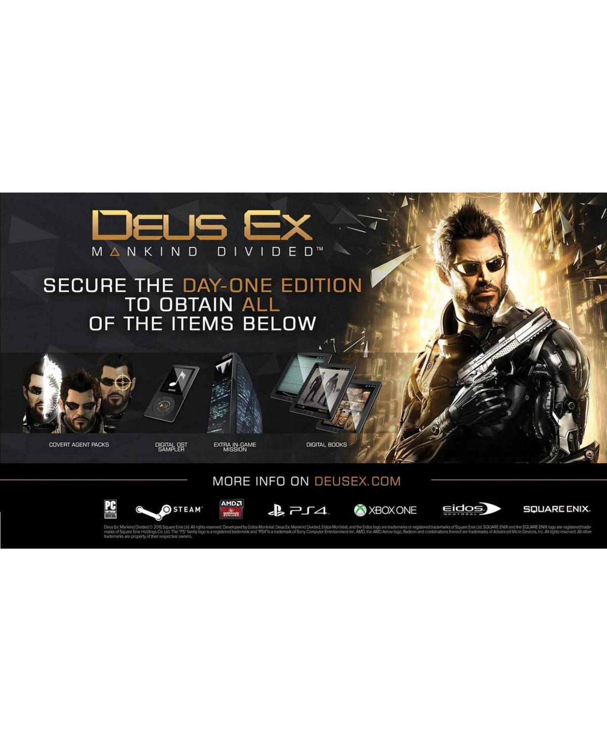Square Enix Deus Ex Mankind Divided : Day One Edition - Playstation 4