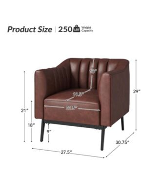 Benjamin Industry 30" Wide Chair with Solid Back