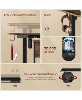 L-Shaped Electric Standing Desk – Height Adjustable Corner Desk with Power Outlets, Memory Function, Easy Assembly for Home Office & Gaming