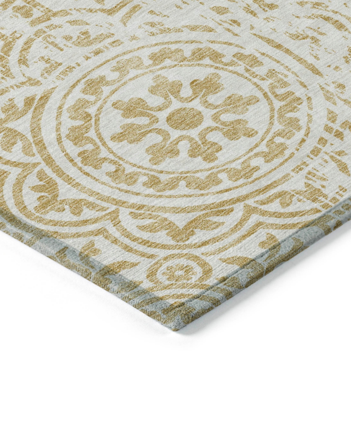 Addison Chantille Machine Washable Acn758 8'x10' Area Rug In Gold