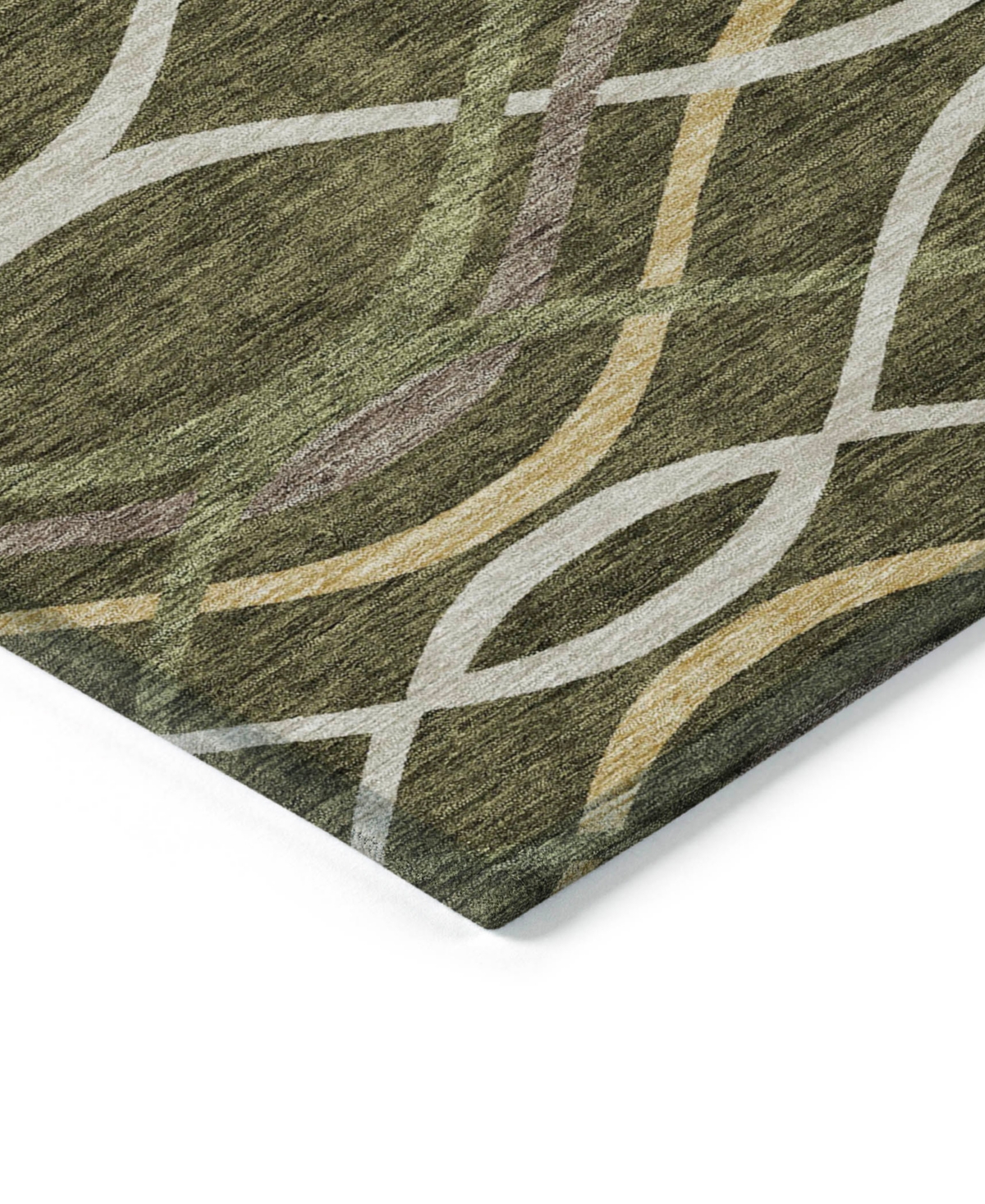 Addison Chantille Acn757 2'3"x7'6" Runner Area Rug In Olive