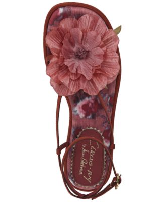 Women's Olana Flower Strappy Flat Sandals