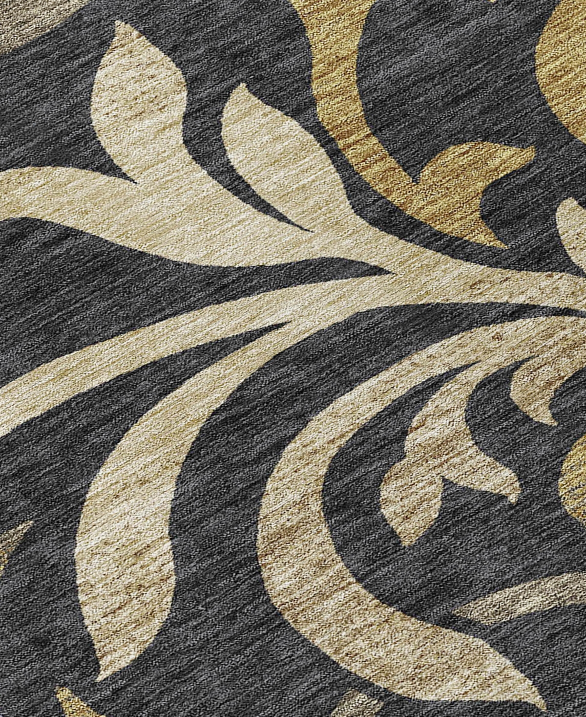 Addison Chantille Machine Washable Acn764 5'x7'6" Area Rug In Black