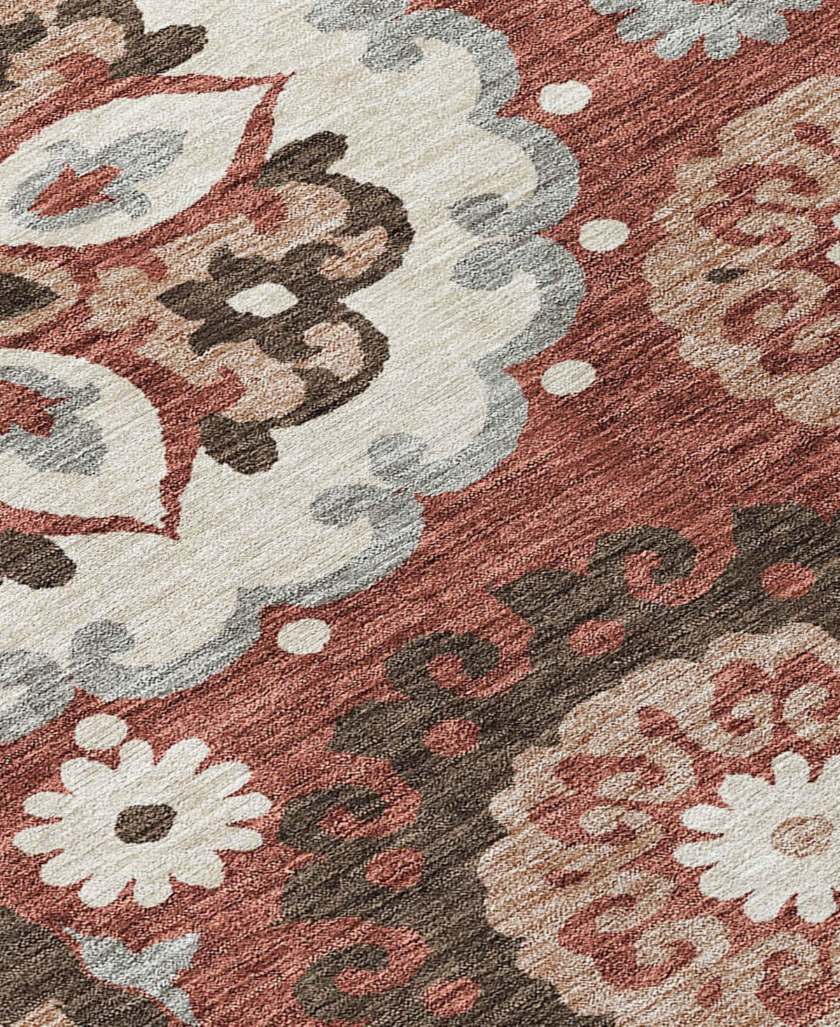 Addison Chantille Acn763 2'3"x7'6" Runner Area Rug In Paprika