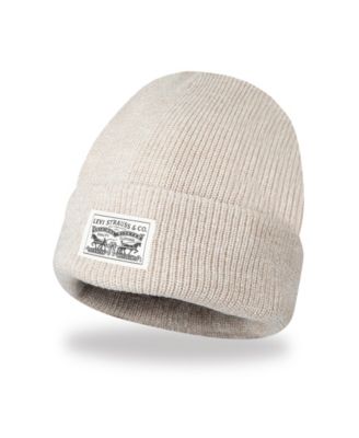 Men's Ribbed Logo Beanie
