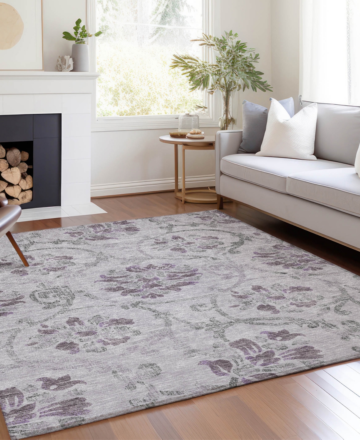 Addison Chantille Acn762 9'x12' Area Rug In Lavender