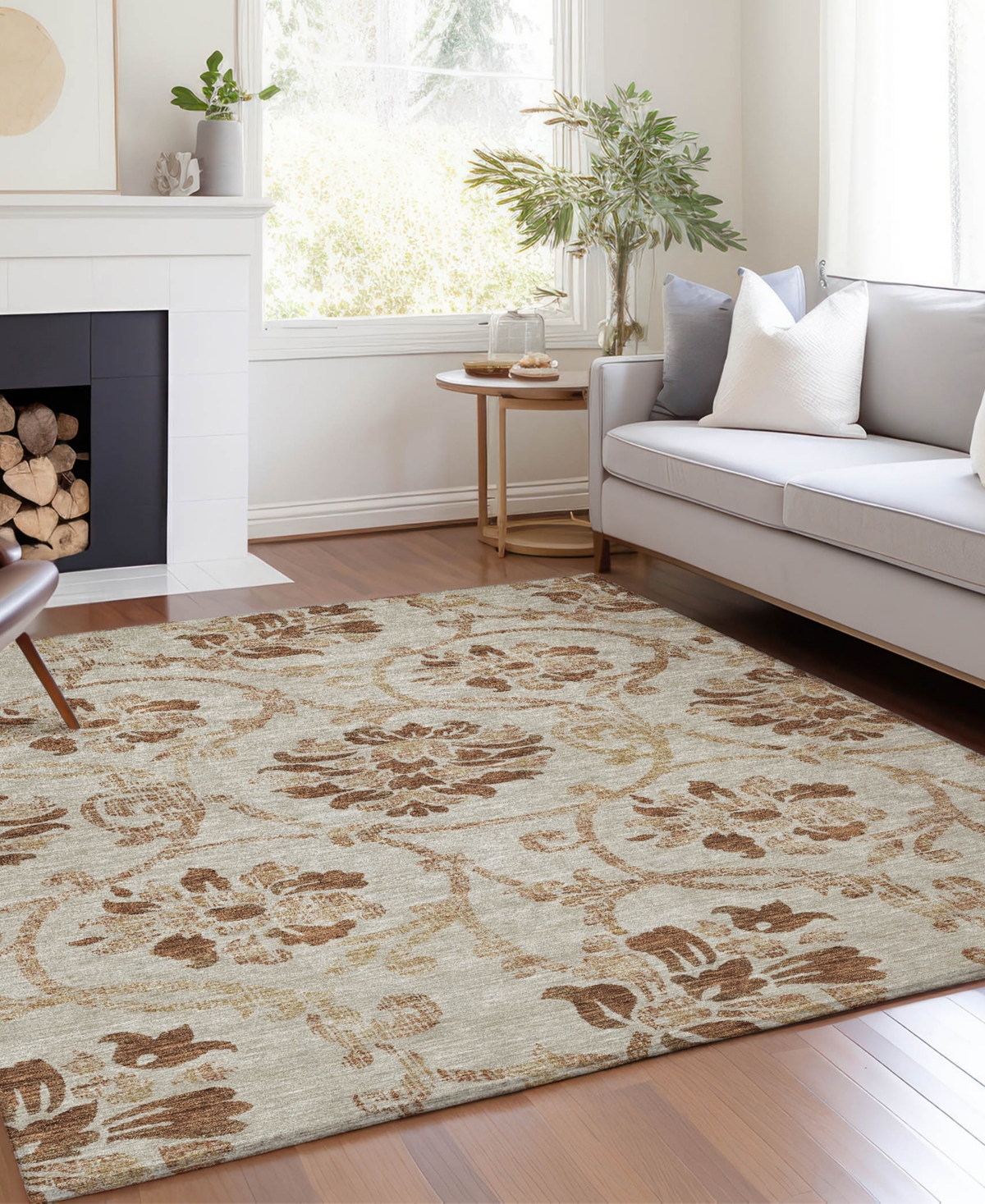 Addison Chantille Acn762 9'x12' Area Rug In Terracotta