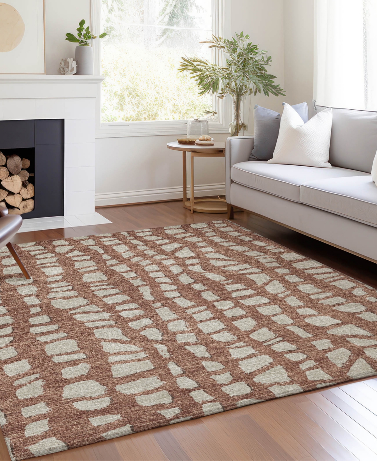Addison Chantille Acn754 9'x12' Area Rug In Paprika