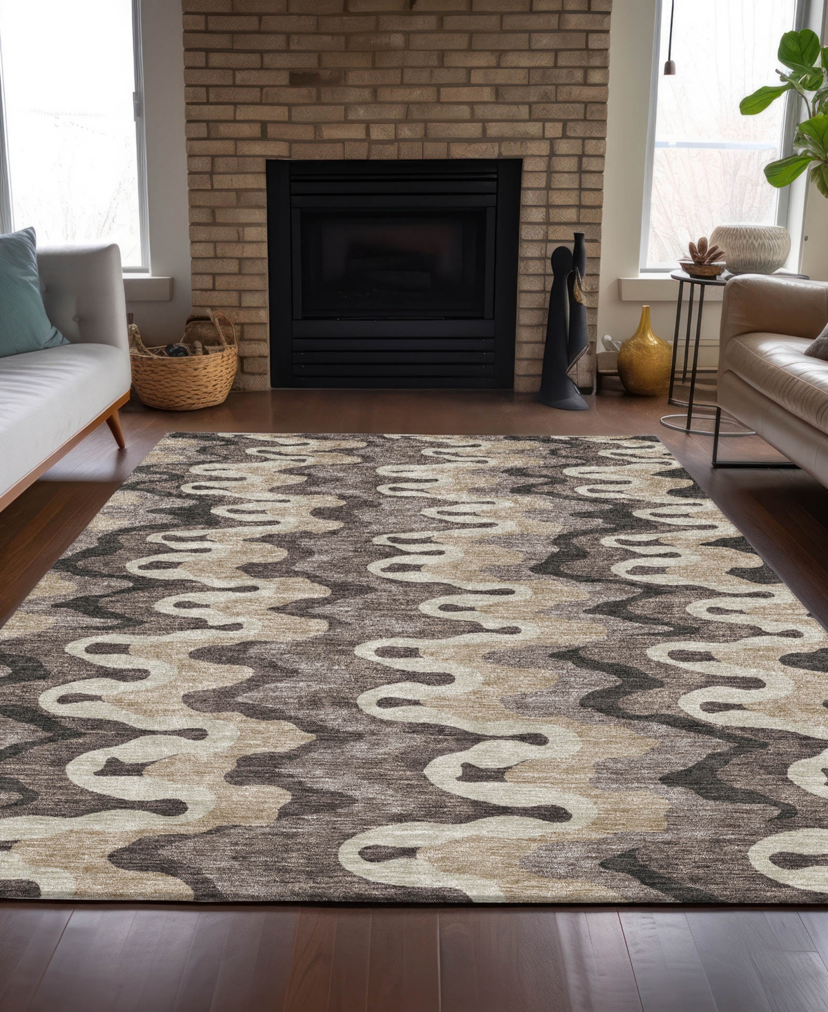 Addison Chantille Acn750 9'x12' Area Rug In Taupe