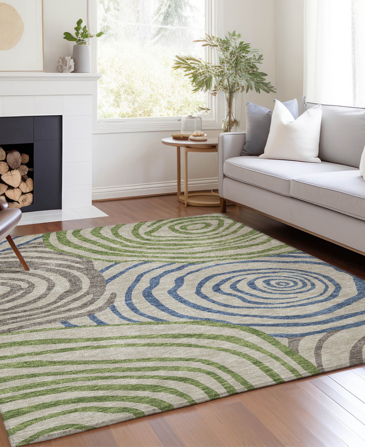 Addison Chantille Acn765 8'x10' Area Rug In Beige