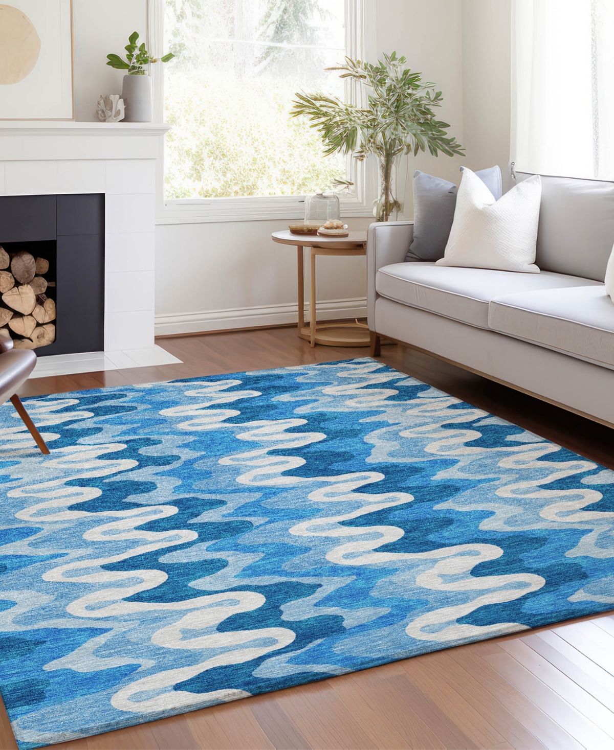 Addison Chantille Machine Washable Acn750 8'x10' Area Rug In Mist
