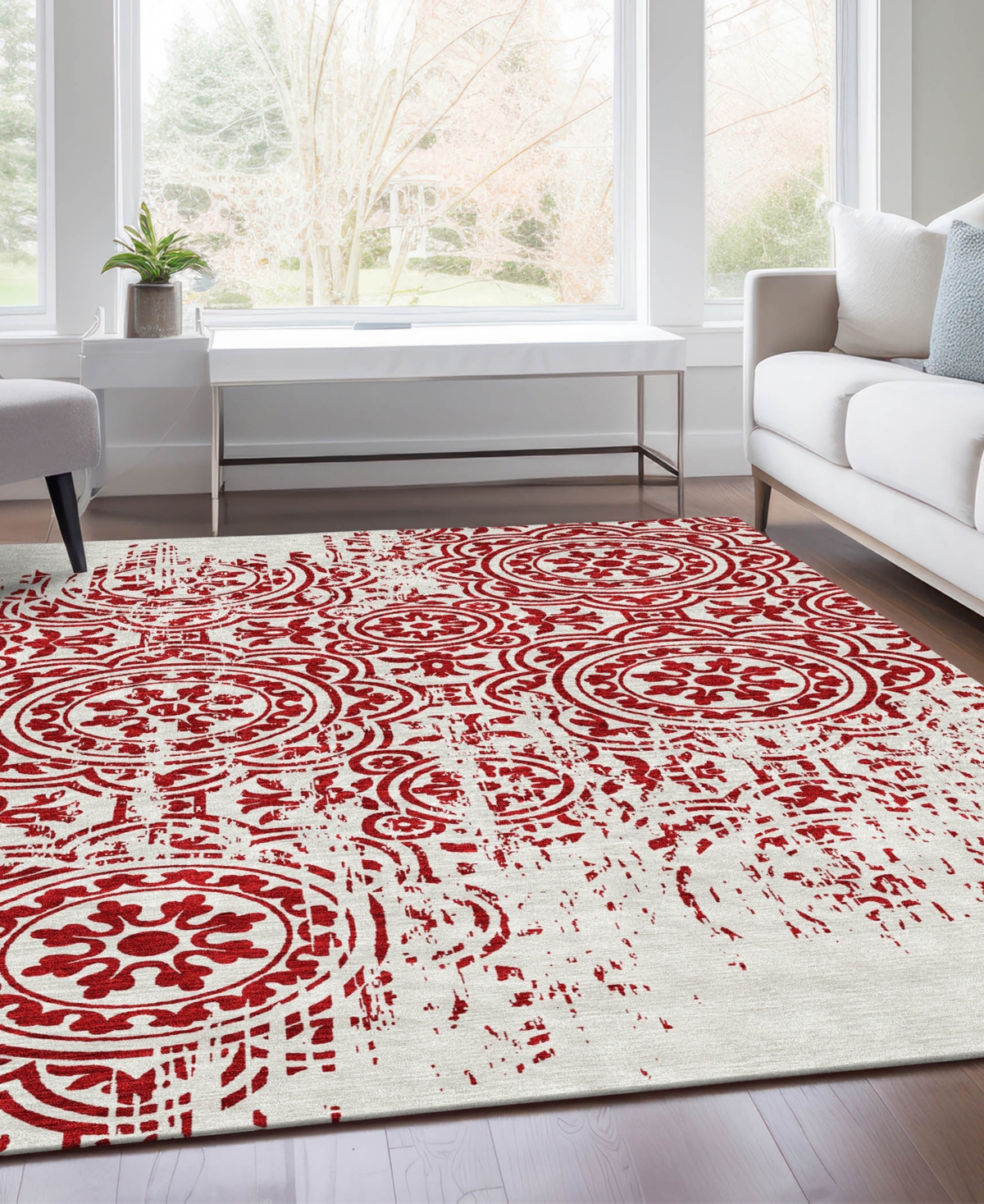 Addison Chantille Acn758 10'x14' Area Rug In Red