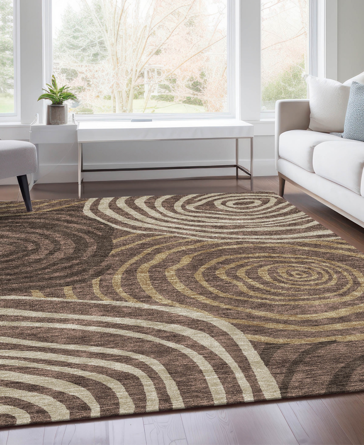 Addison Chantille Acn765 3'x5' Area Rug In Cocoa