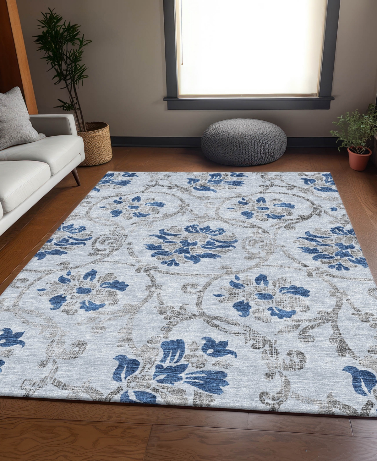 Addison Chantille Machine Washable Acn762 3'x5' Area Rug In Mist