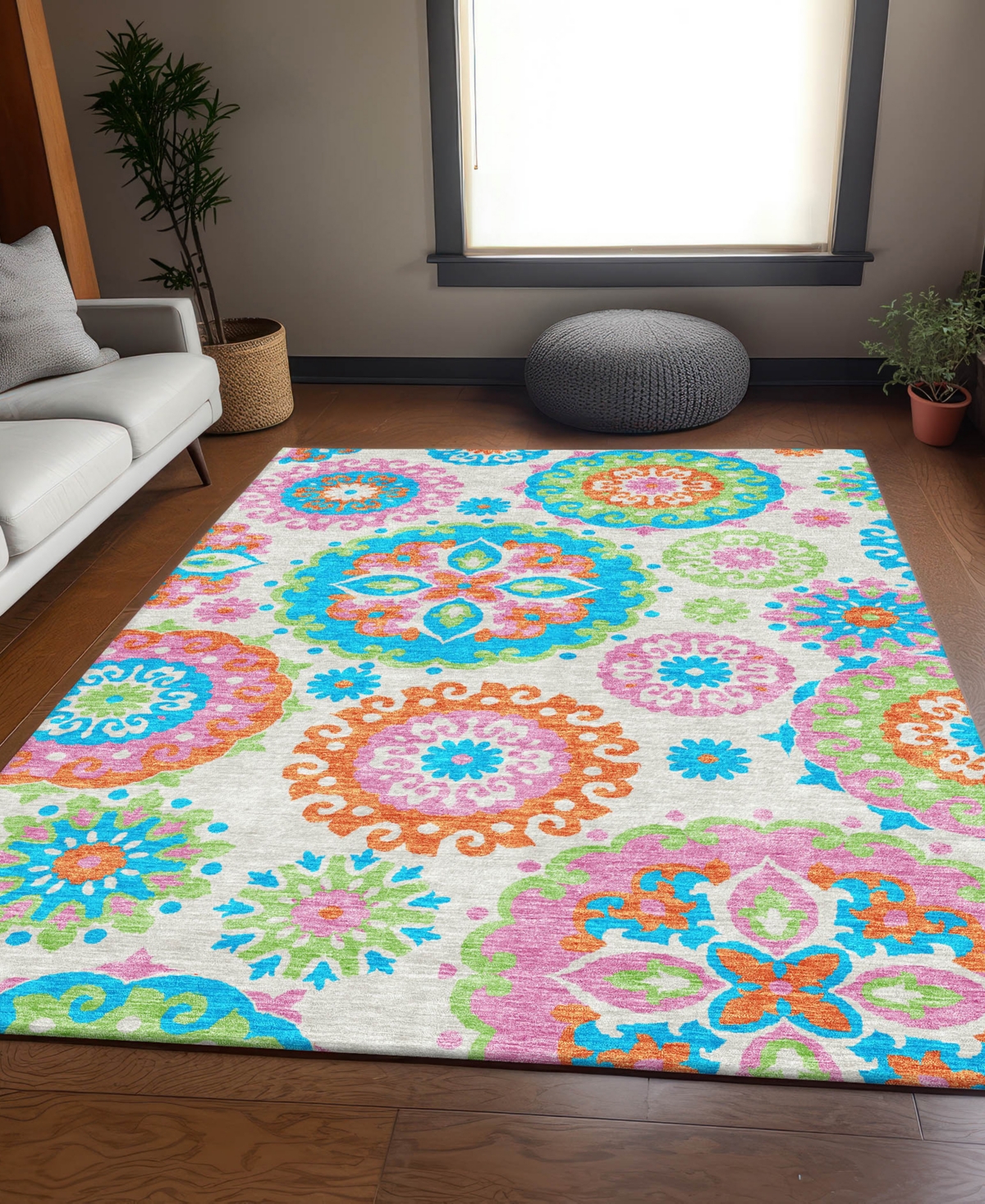Addison Chantille Acn763 2'6"x3'10" Area Rug In White