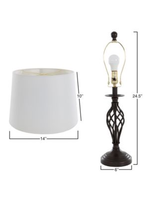 Spiral Cage Design Table and Floor Lamp, Set of 3