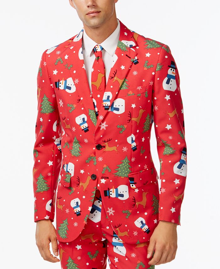 OppoSuits - Slim-Fit Snowman Suit and Tie