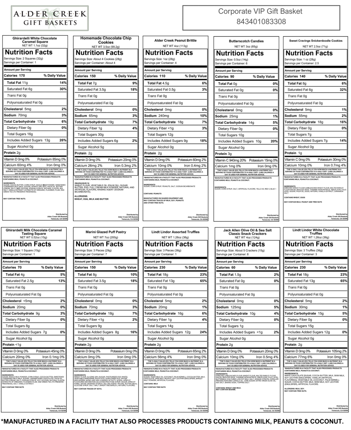 Alder Creek Gift Baskets Corporate Vip Gift Basket, 19 Piece In No Color
