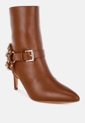 Womens Nicene Harness Detail Stiletto Boots