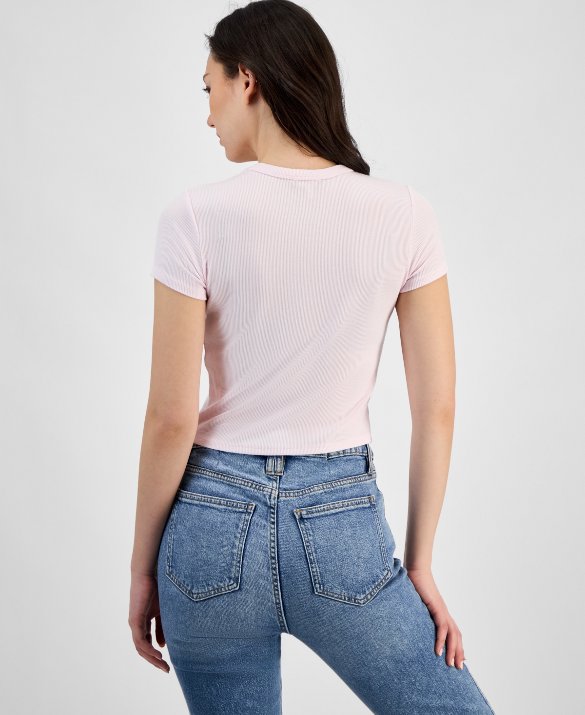 Self Esteem Juniors' Soft Ribbed Baby Tee In Tender Touch