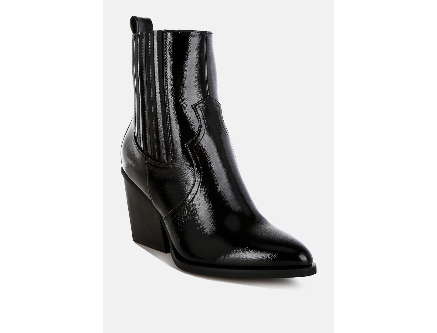 Женские ботинки London Rag Cornus Pointed Toe Ankle, цвет: Чёрная искусственная кожа — фото 1