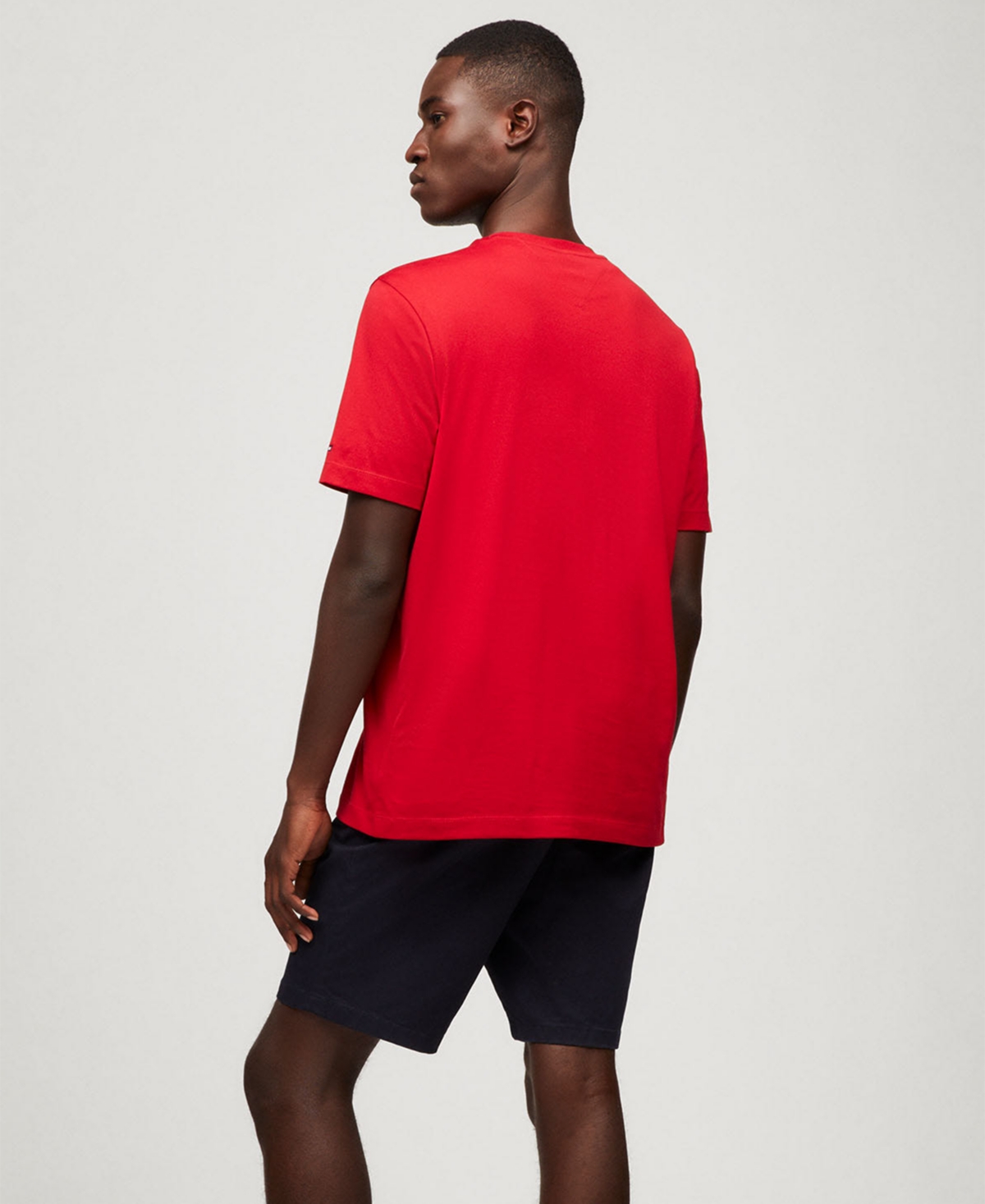 Tommy Hilfiger Men's Embroidered Crest Logo T-shirt In Medium Red