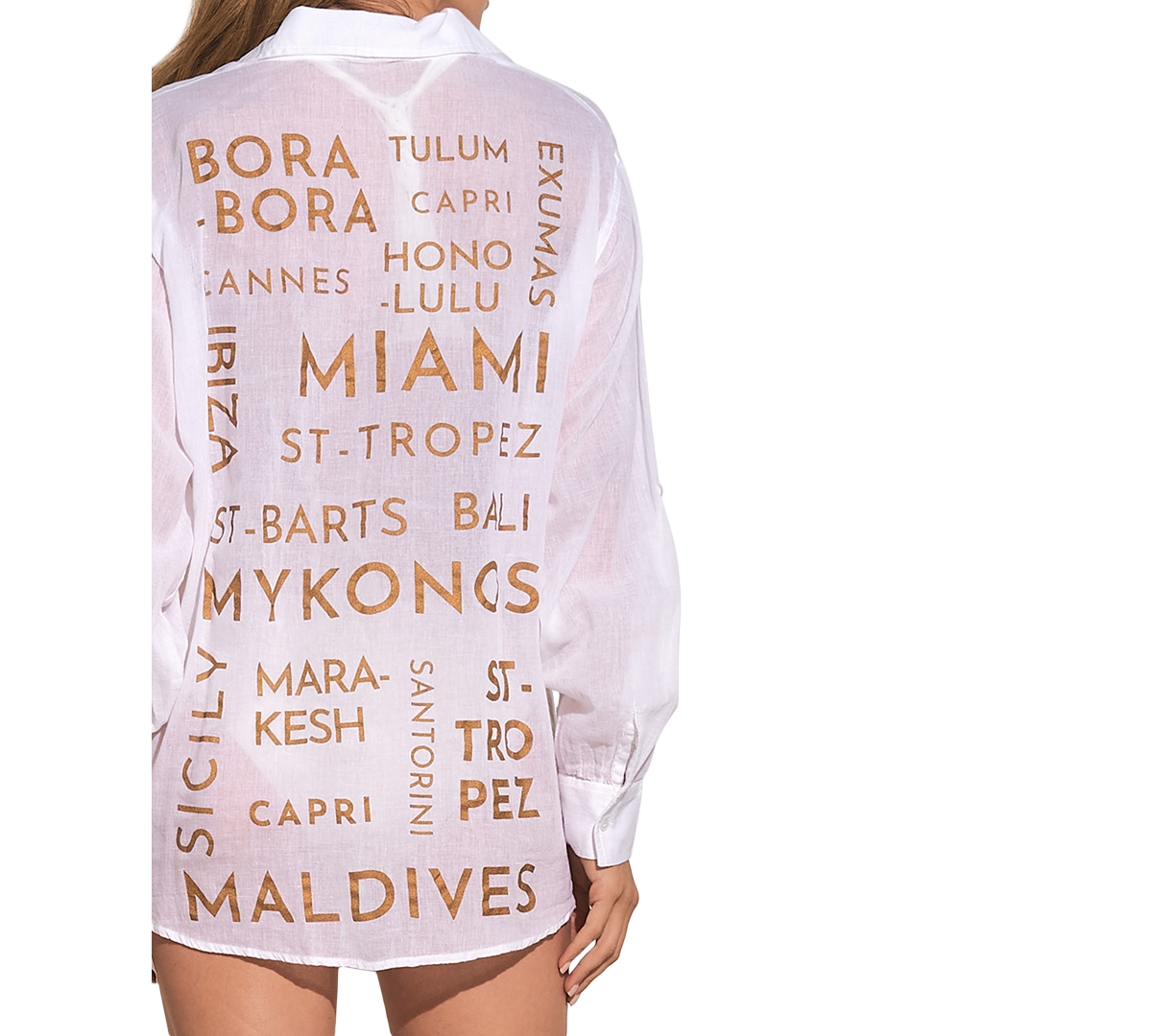 Elan Destination Cover Up In White In White