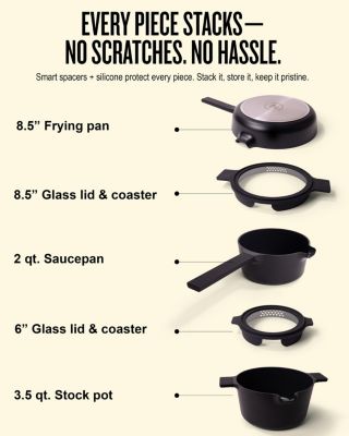 Neat Nested Nonstick Ceramic Cookware Set 5-Piece Set 