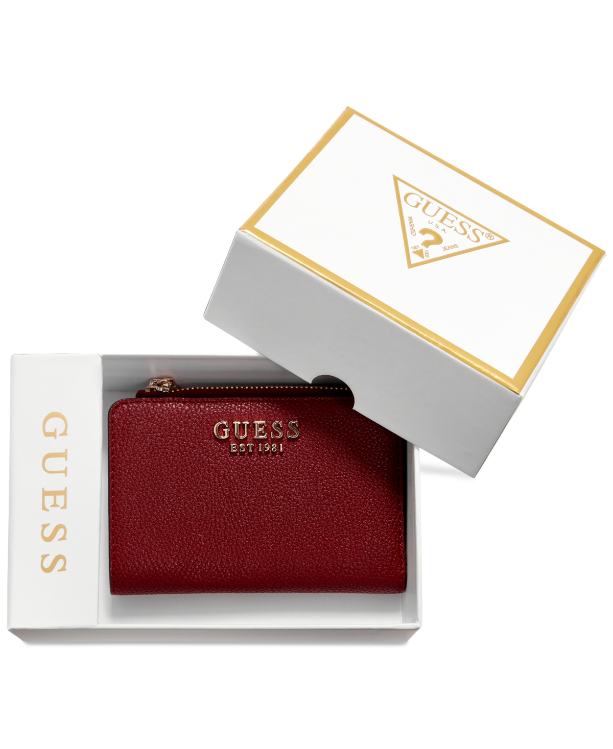 Guess Glimmer Slg Zip Around Boxed Card Case, Created For Macy's