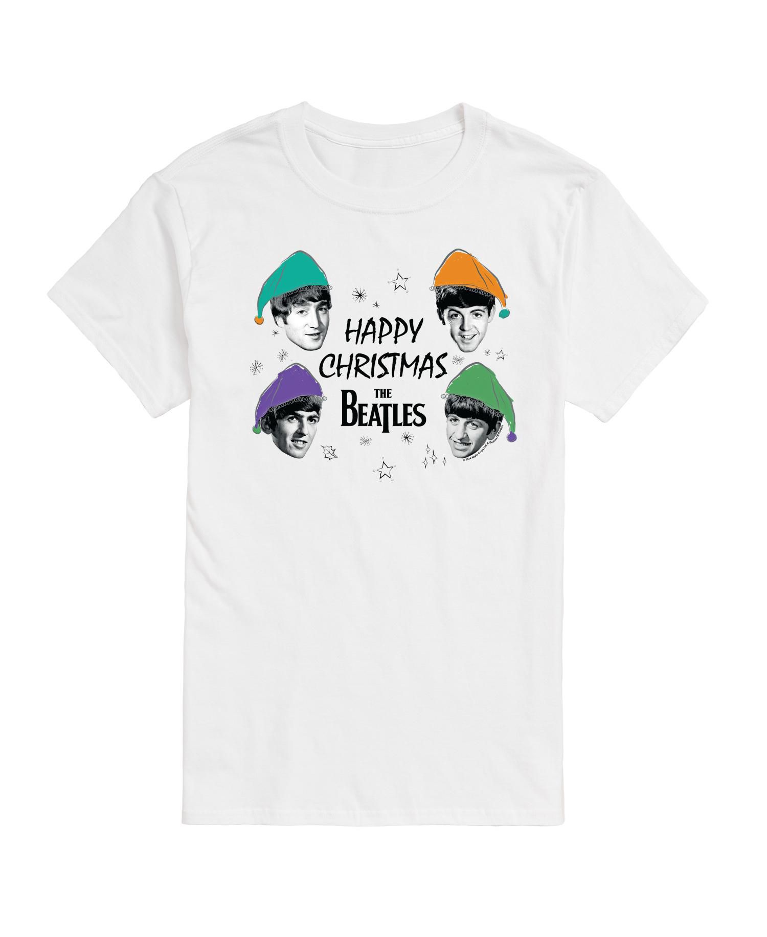 Men's The Beatles Happy Christmas Short Sleeve Tee