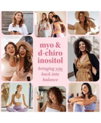 Myo-Inositol & D-Chiro Inositol for Hormone Balance for Women | Microbeadlet Technology to Regulate Menstrual Cycle & Support Ovarian Health | Myo Inositol & D Chiro Inositol | Non-GMO, 120 Capsules