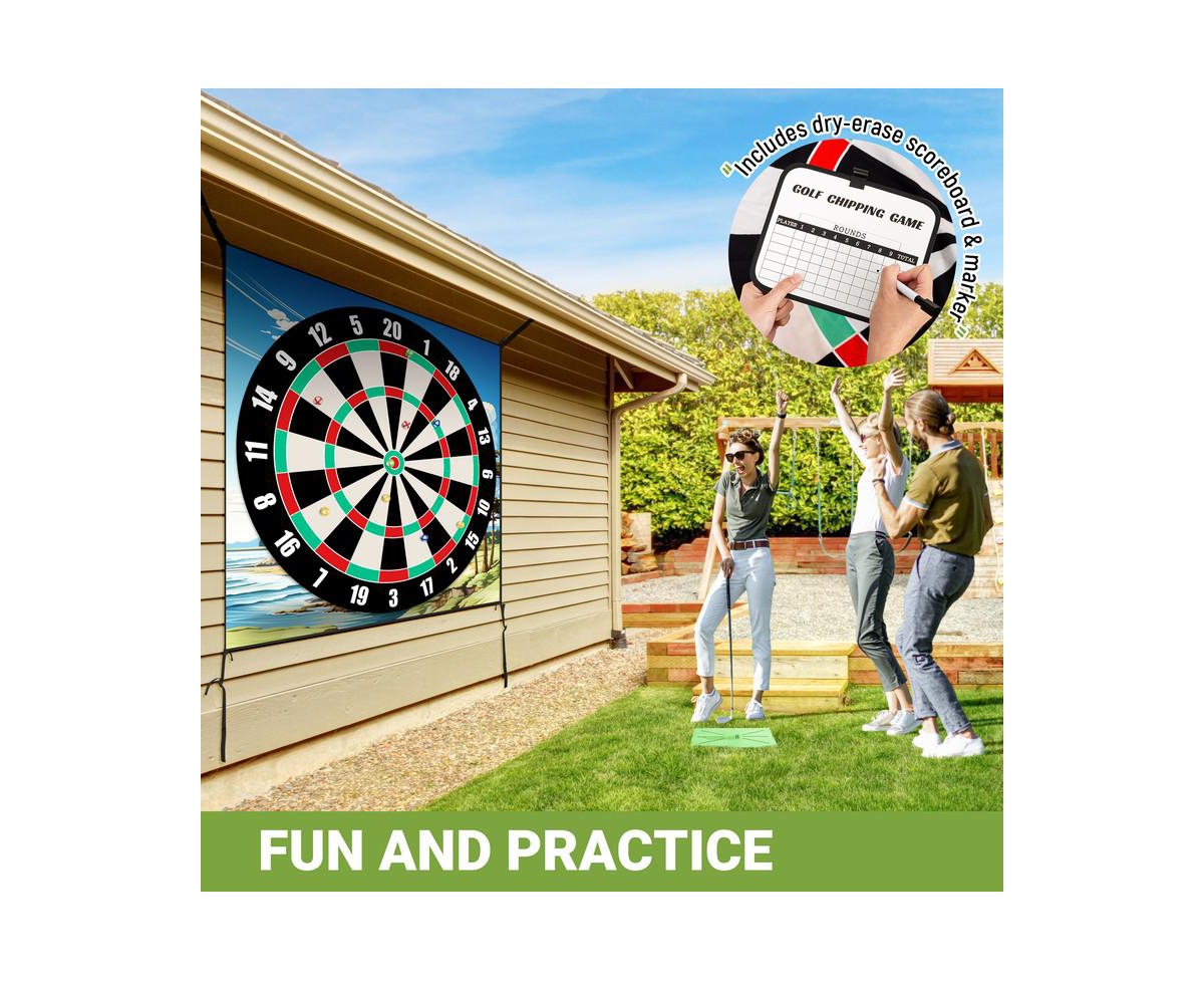 ropoda Golf Game,Golf Chipping Game, Giant with Chipping Mat, Golf Chipping Practice Mats, Stick and Chip Golf Game