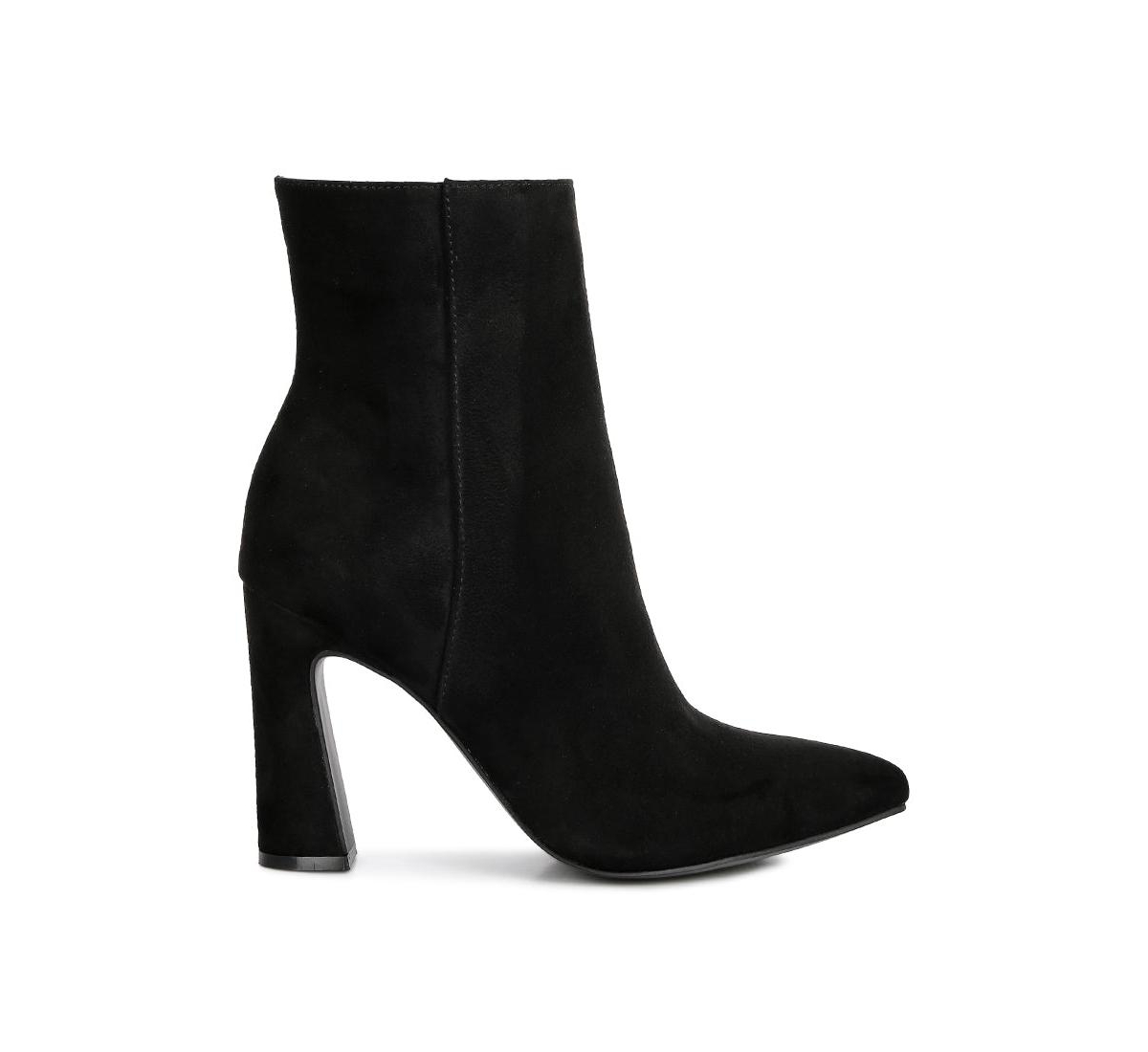 Clubdate Block Heeled Ankle Boots - Black