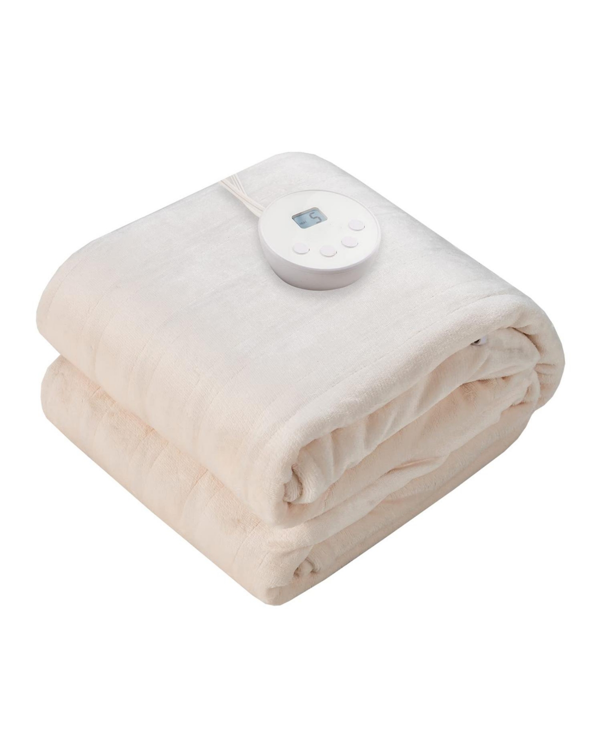 Gouun 62 x 84 Inch Twin Heated Throw Blanket with Timer -khaki