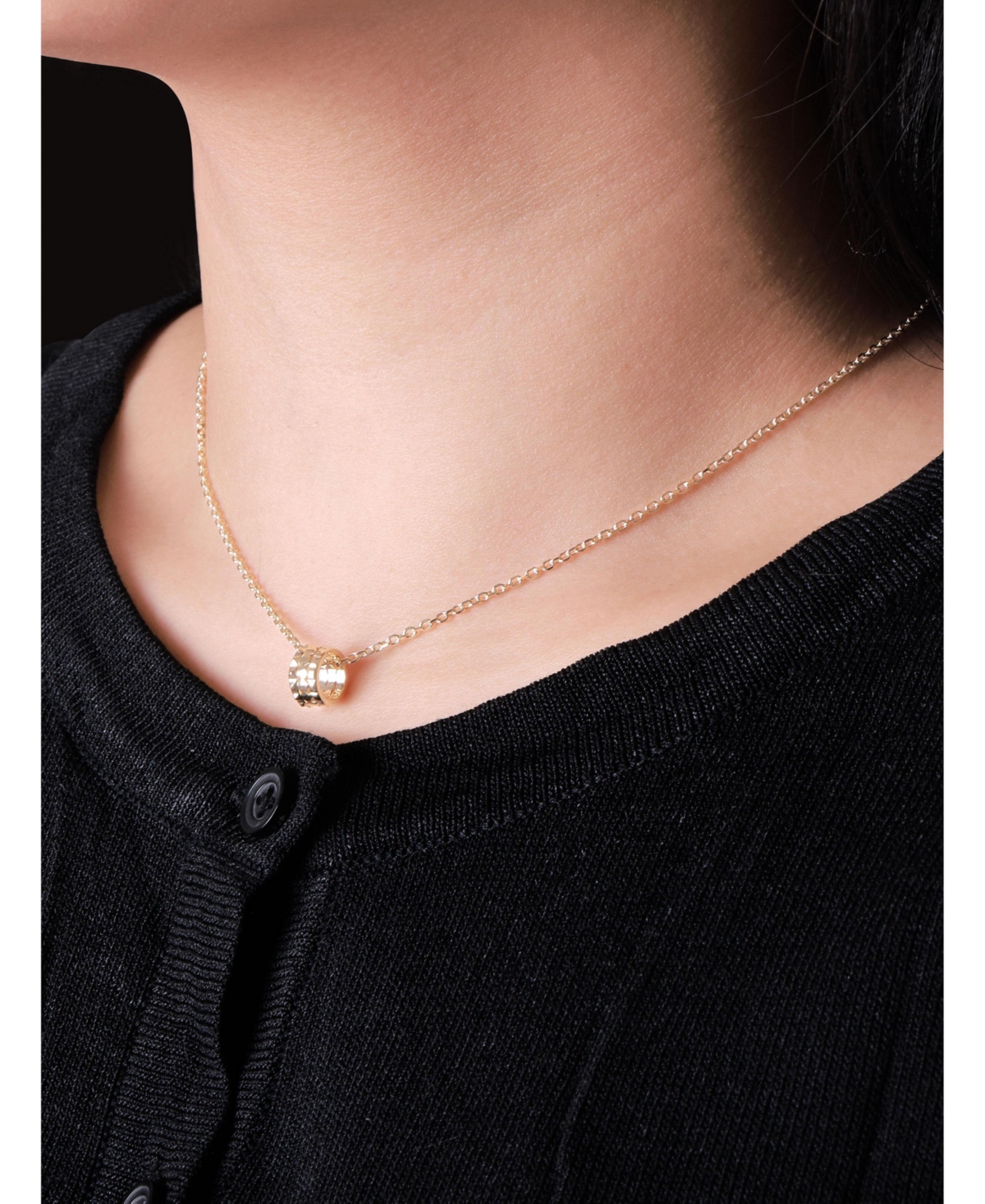 Devata Rotary Pendant Chain Necklace in 14K 16 in adj to in, approx. 4.8 grams - gold