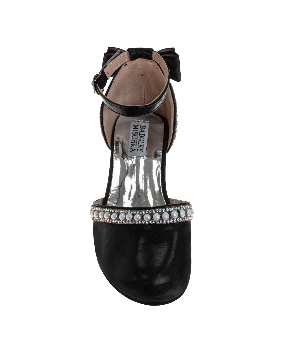 Badgley Mischka Little Girls Low Heeled Dress Shoes. (Little Kids/Big Kids)