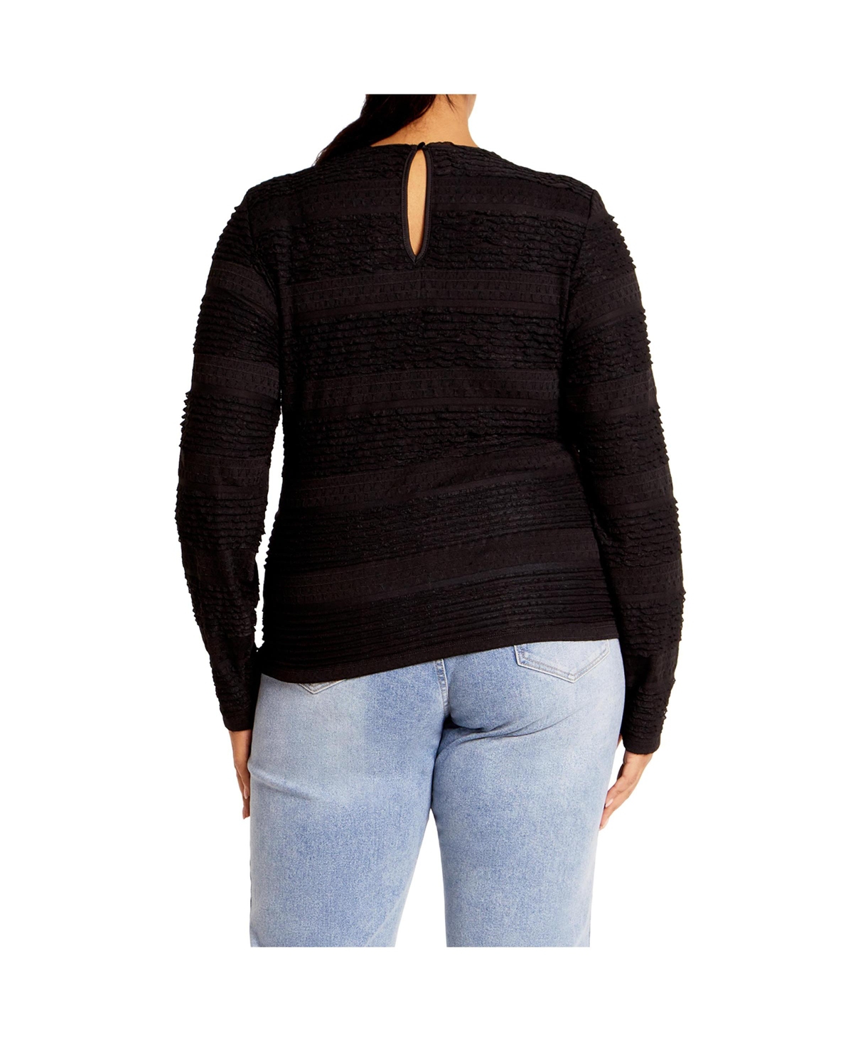 City Chic Plus Size Amira Frill Top